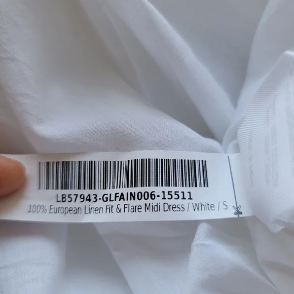 NWT Quince 100% European Linen Fit & Flare Midi Dress, White, S - Picture 12 of 12